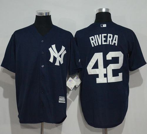 Yankees #42 Mariano Rivera Navy Blue New Cool Base Stitched MLB Jersey - Click Image to Close